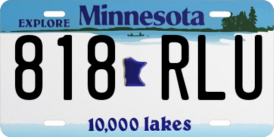 MN license plate 818RLU