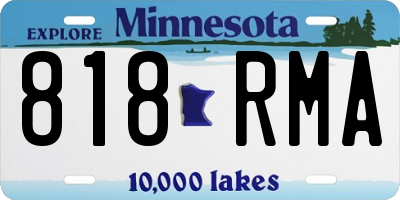 MN license plate 818RMA