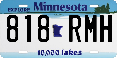 MN license plate 818RMH