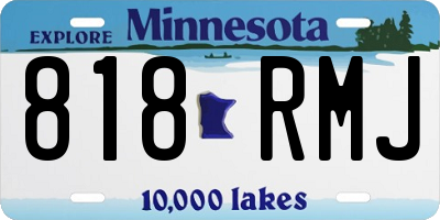 MN license plate 818RMJ