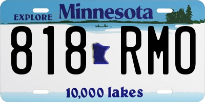 MN license plate 818RMO