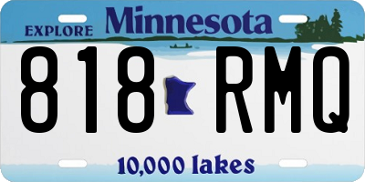 MN license plate 818RMQ