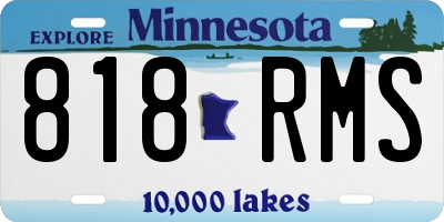 MN license plate 818RMS