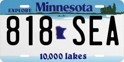 MN license plate 818SEA