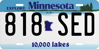 MN license plate 818SED
