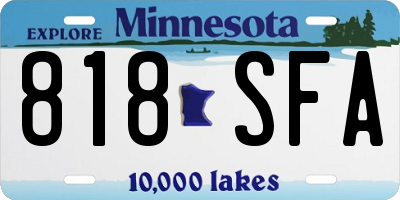MN license plate 818SFA