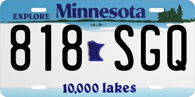 MN license plate 818SGQ