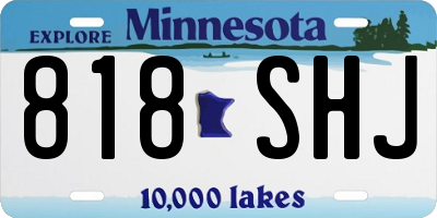 MN license plate 818SHJ