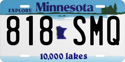 MN license plate 818SMQ