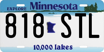 MN license plate 818STL