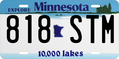 MN license plate 818STM