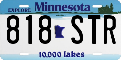 MN license plate 818STR