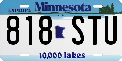 MN license plate 818STU