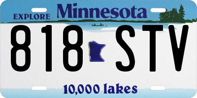MN license plate 818STV