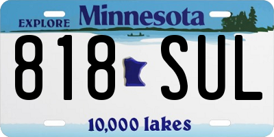 MN license plate 818SUL