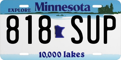 MN license plate 818SUP