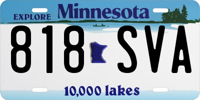 MN license plate 818SVA