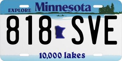 MN license plate 818SVE