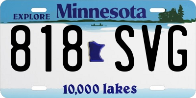 MN license plate 818SVG