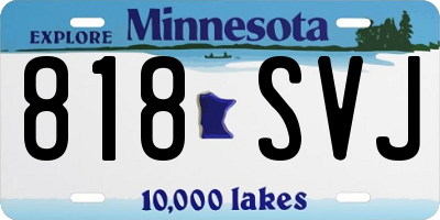 MN license plate 818SVJ