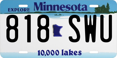MN license plate 818SWU