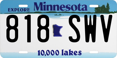 MN license plate 818SWV
