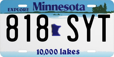 MN license plate 818SYT