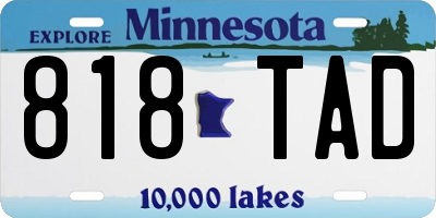MN license plate 818TAD