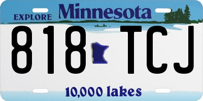 MN license plate 818TCJ