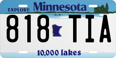 MN license plate 818TIA