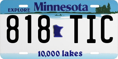 MN license plate 818TIC