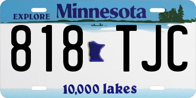 MN license plate 818TJC