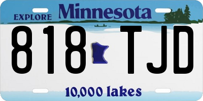MN license plate 818TJD