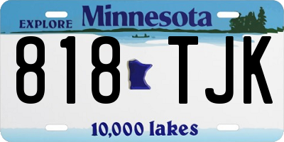 MN license plate 818TJK