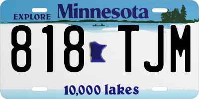 MN license plate 818TJM