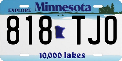 MN license plate 818TJO