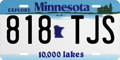 MN license plate 818TJS