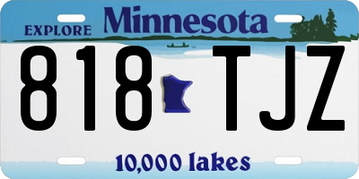 MN license plate 818TJZ