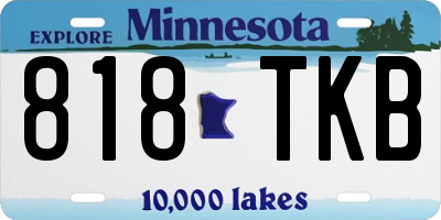 MN license plate 818TKB