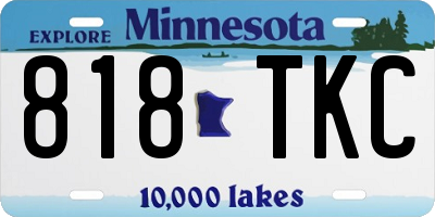 MN license plate 818TKC