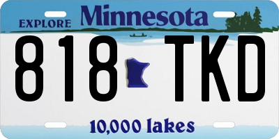 MN license plate 818TKD
