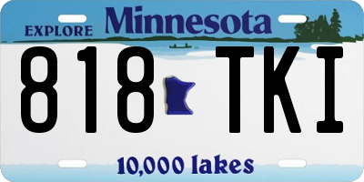 MN license plate 818TKI