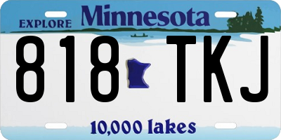 MN license plate 818TKJ