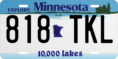 MN license plate 818TKL