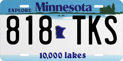 MN license plate 818TKS