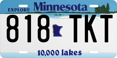 MN license plate 818TKT