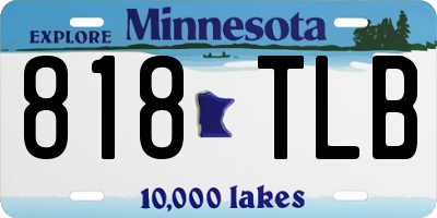 MN license plate 818TLB