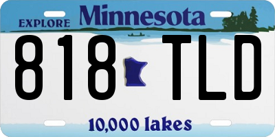 MN license plate 818TLD