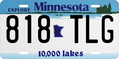 MN license plate 818TLG
