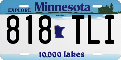 MN license plate 818TLI